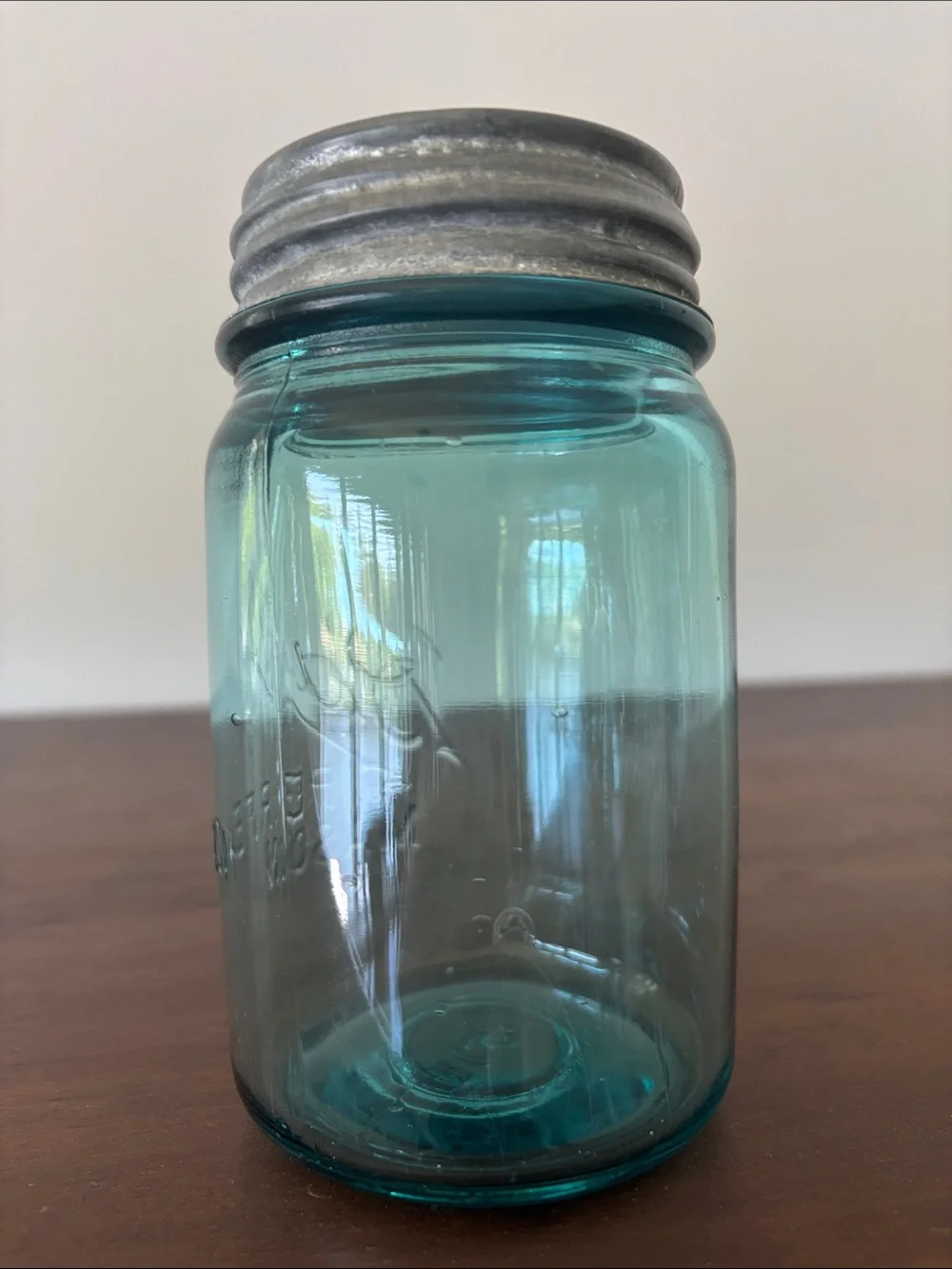 Aqua Glass Ball Mason Jars